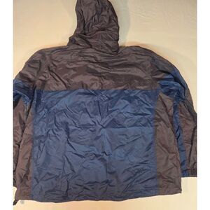 Columbia Sportswear Hooded Windbreaker Jacket Blue Gray XXL Men's